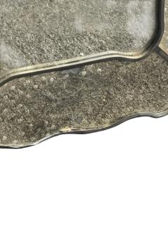 GLAMOROUS FANCY EDGE ITALIAN ETCHED MIRROR WITH WONDERFUL PATINA - 4496633
