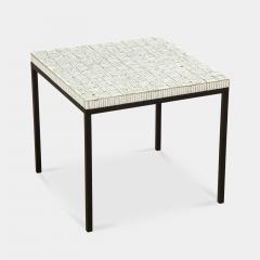 GLASS TILE TOP TABLE ON IRON BASE - 1897566