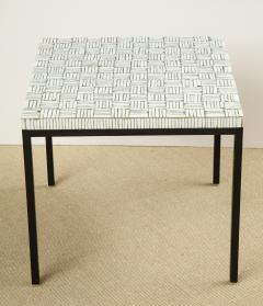 GLASS TILE TOP TABLE ON IRON BASE - 1897567