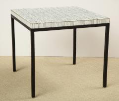 GLASS TILE TOP TABLE ON IRON BASE - 1897570