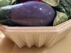 GORGEOUS ITALIAN CERAMIC EXOTIC VEGETABLE BASKET CENTERPIECE - 4324170