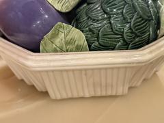 GORGEOUS ITALIAN CERAMIC EXOTIC VEGETABLE BASKET CENTERPIECE - 4324171