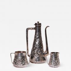 GORHAM REPOUSSE SILVER COFFEE SET 19TH CEN  - 858941