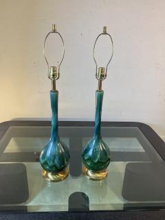 GRACEFUL PAIR OF MID CENTURY CERAMIC LAMPS - 2540535