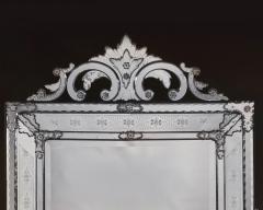 GRAND 19TH CENTURY VENETIAN MURANO BEVELLED GLASS WALL MIRROR - 2553950