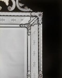 GRAND 19TH CENTURY VENETIAN MURANO BEVELLED GLASS WALL MIRROR - 2553953