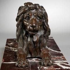 GRAND TOUR PERIOD BRONZE SCULPTURE OF A LION - 1911420