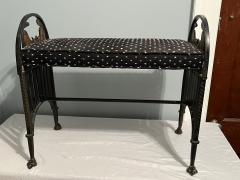 GREAT ART DECO CAST IRON CAT BENCH - 4001234