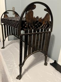 GREAT ART DECO CAST IRON CAT BENCH - 4001236