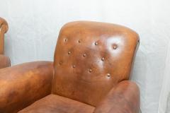 GREAT PAIR OF ART DECO LEATHER CLUB CHAIRS - 3022425