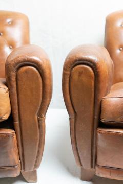 GREAT PAIR OF ART DECO LEATHER CLUB CHAIRS - 3022517