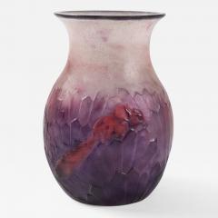 Gabriel Argy Rousseau French Ecureuils dans LHerbe p te de verre vase by Rousseau - 257015