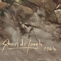 Gabriel Cornelis de Jongh Oil on Canvas Mountain Landscape Signed and Dated - 3608116