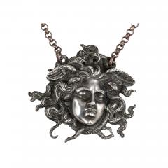 Gabriela Sismann UNIQUE NECKLACE WITH A PLAQUE OF MEDUSA VINCENZO GEMITO 1852 1929  - 2174753