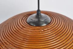 Gabriella Crespi 1950s Italian Rattan Pendant - 3792243