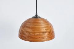 Gabriella Crespi 1950s Italian Rattan Pendant - 3792281