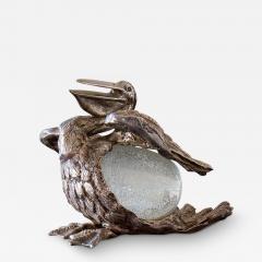 Gabriella Crespi An Italian Gilt Silver and Glass Pelican by Gabriella Crespi signed circa 1970s - 3098183