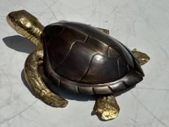 Gabriella Crespi Brass Hawksbill Turtle Sculpture Box - 3668458