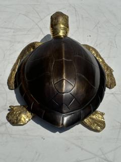 Gabriella Crespi Brass Hawksbill Turtle Sculpture Box - 3668460