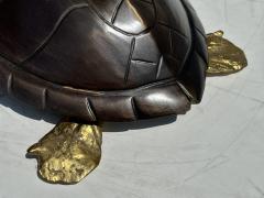 Gabriella Crespi Brass Hawksbill Turtle Sculpture Box - 3668464