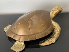 Gabriella Crespi Brass Turtle Sculpture Jewelry Box - 992772