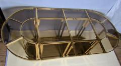 Gabriella Crespi Bronze and Glass Sectional Dining Table Gabriella Crespi Style Italy 1970s - 590974