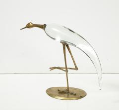 Gabriella Crespi Gabriella Crespi Style Glass Brass Egret - 3124806