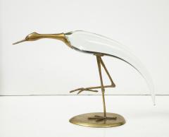 Gabriella Crespi Gabriella Crespi Style Glass Brass Egret - 3124808