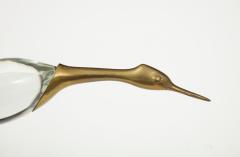 Gabriella Crespi Gabriella Crespi Style Glass Brass Egret - 3124813
