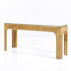 Gabriella Crespi Gabriella Crespi Style Pencil Reed Mid Century Console Table - 3823325