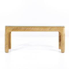 Gabriella Crespi Gabriella Crespi Style Pencil Reed Mid Century Console Table - 3823327