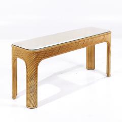 Gabriella Crespi Gabriella Crespi Style Pencil Reed Mid Century Console Table - 3823331