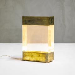 Gabriella Crespi Gabriella Crespi Table Lamp in Brass and Plexiglass 70s - 3426344