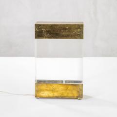 Gabriella Crespi Gabriella Crespi Table Lamp in Brass and Plexiglass 70s - 3426345