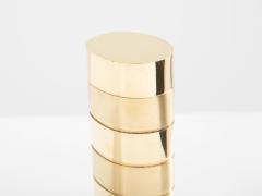 Gabriella Crespi Gabriella Crespi brushed and polished brass box signed 1970 - 4446908