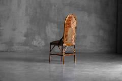 Gabriella Crespi High Back Bamboo And Brass Chair By Gabriella Crespi Italy 1970s - 4316956