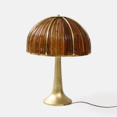 Gabriella Crespi Large Bamboo and Brass Fungo Table Lamp - 1930799