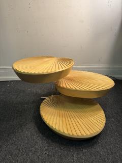 Gabriella Crespi MODERN TIERED PALM FROND TABLE IN THE MANNER OF GABRIELLA CRESPI - 4318267