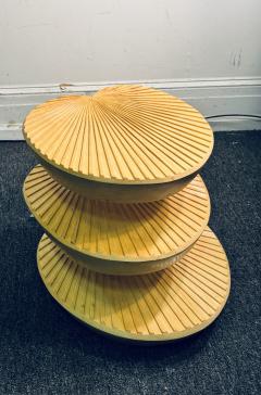 Gabriella Crespi MODERN TIERED PALM FROND TABLE IN THE MANNER OF GABRIELLA CRESPI - 4318272