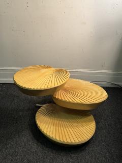 Gabriella Crespi MODERN TIERED PALM FROND TABLE IN THE MANNER OF GABRIELLA CRESPI - 4318273