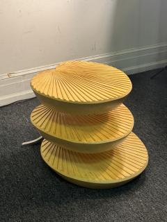 Gabriella Crespi MODERN TIERED PALM FROND TABLE IN THE MANNER OF GABRIELLA CRESPI - 4318274