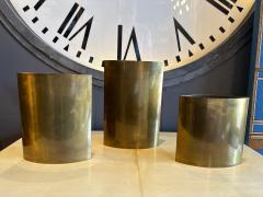 Gabriella Crespi Set of Three 3 Authentic Signed Gabriella Crespi Brass Vases - 4641256