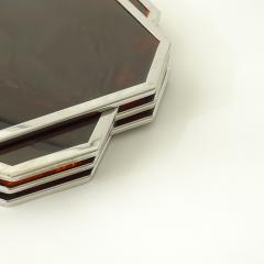Gabriella Crespi Set of six faux tortoise lucite and chrome placemats - 3483887