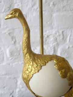 Gabriella Crespi Struzzi Table Lamp in Gilt Metal and Ostrich Egg - 542941