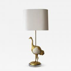 Gabriella Crespi Struzzi Table Lamp in Gilt Metal and Ostrich Egg - 543014