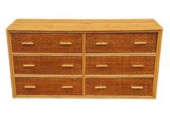 Gabriella Crespi Vintage Boho Mid Century Split Reed Bamboo Rattan Dresser Cabinet or Credenza - 3982448
