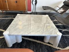 Gae Aulenti Gae Aulenti Jumbo Carrara Marble Coffee Table Italy 1970S - 4094008