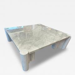 Gae Aulenti Gae Aulenti Jumbo Carrara Marble Coffee Table Italy 1970S - 4097570