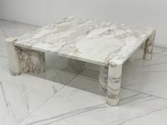 Gae Aulenti Gae Aulenti Jumbo Coffee Table Arabescato Marble Knoll 1960s - 4435304