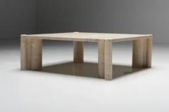 Gae Aulenti Gae Aulenti Jumbo Travertine Coffee Table for Knoll Italy 1960s - 3461574